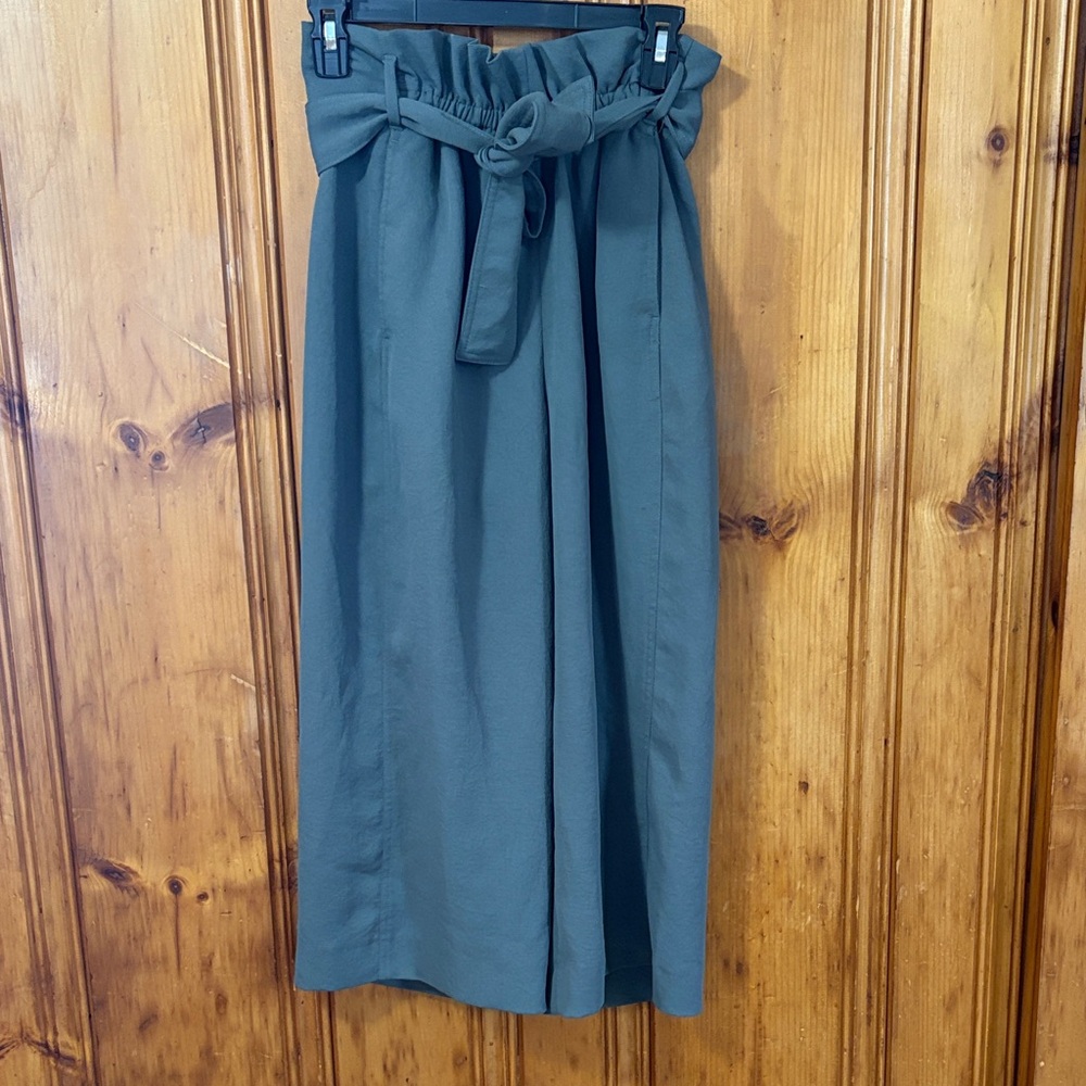 Artizia Wilfred Green Wide Leg Pants - Belted - Cropped - Size 2